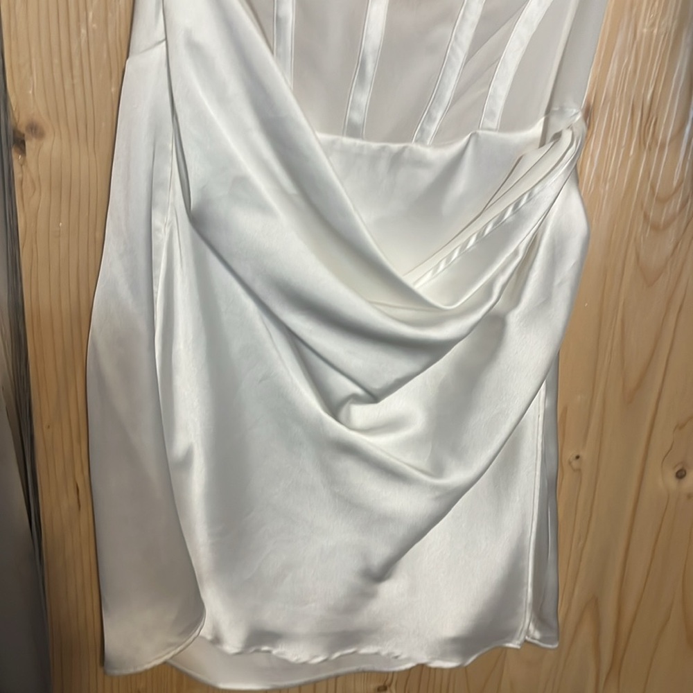 NWT Zara strapless satin sheer corset with boning - Picture 11 of 12